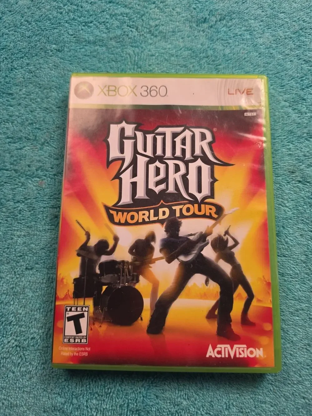 GUITR HERO WORLD TOUR XBOX 360 2008 COMPLETE Works well Good shape